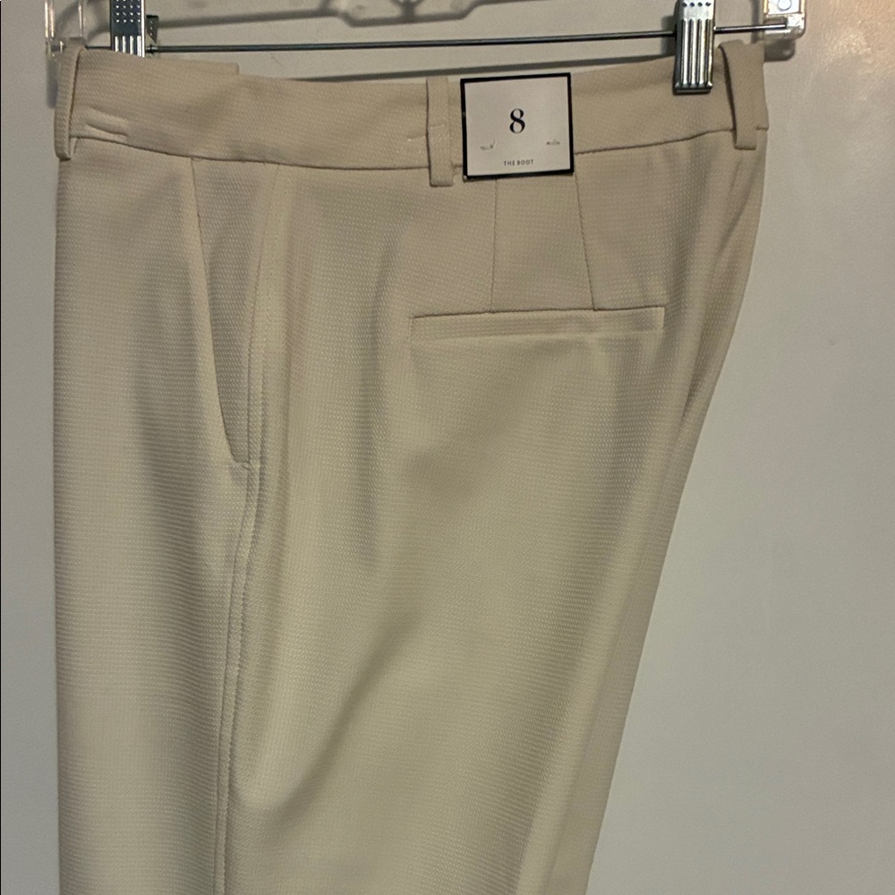 White House Black Market Cream Boot Cut Pants size 8